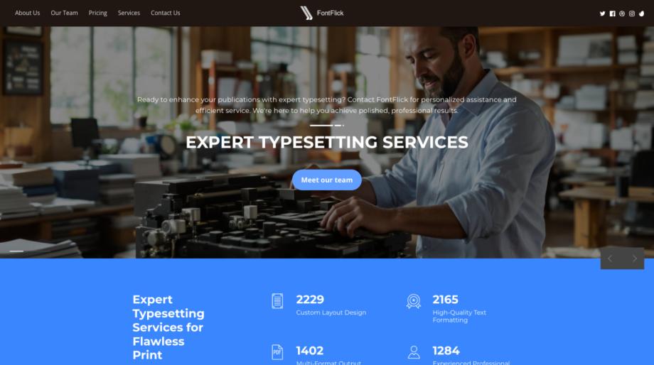 FontFlick - Professional Typesetting Service for Printing & Publishing