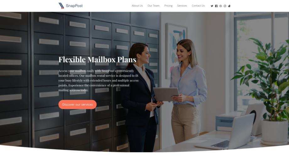 SnapPost - Professional Mailbox Rental Services Template