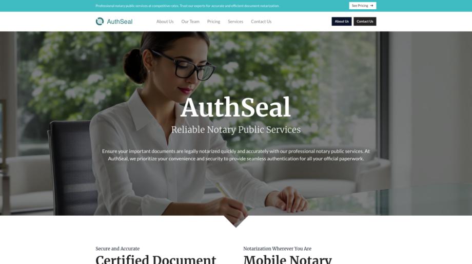 AuthSeal Professional Office Services for Notary Public