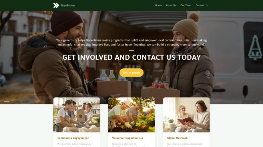 HopeHaven - Charity Support & Community Services