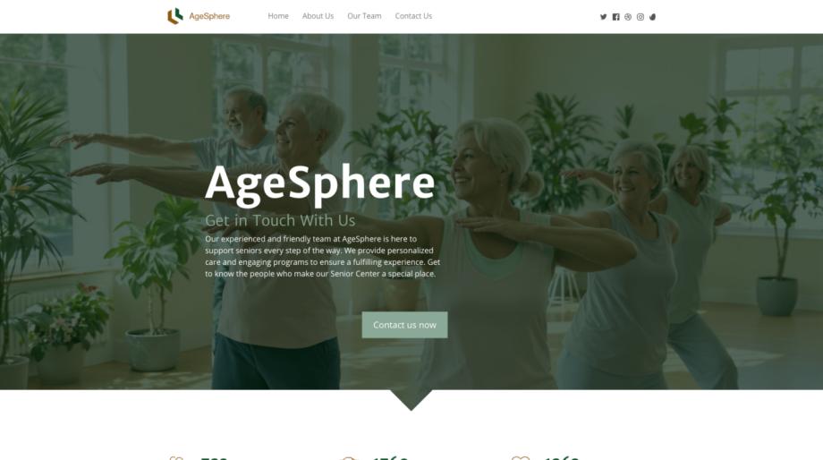 AgeSphere - Senior Center Website Template