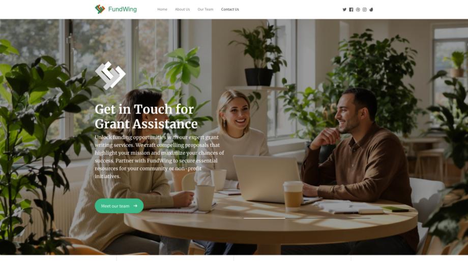 FundWing - Professional Grant Writing Template for Community & Non-Profit Organizations