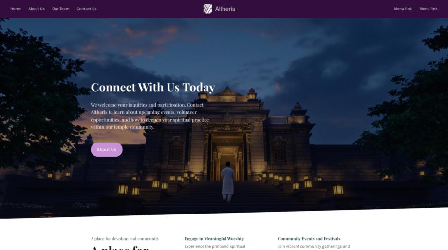 Altheris - Professional Temple Website Template