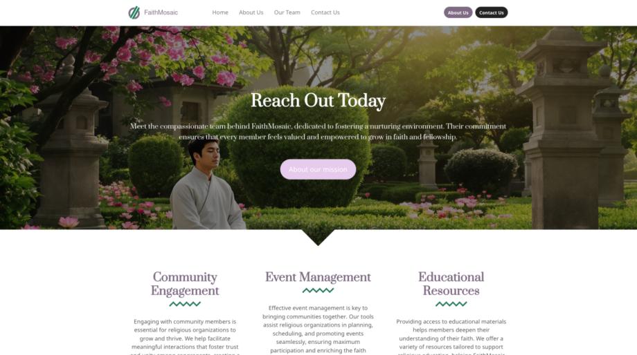 FaithMosaic - Religious Organization Website Template