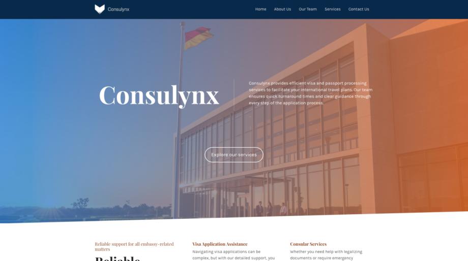 Consulynx - Modern Embassy Services Template