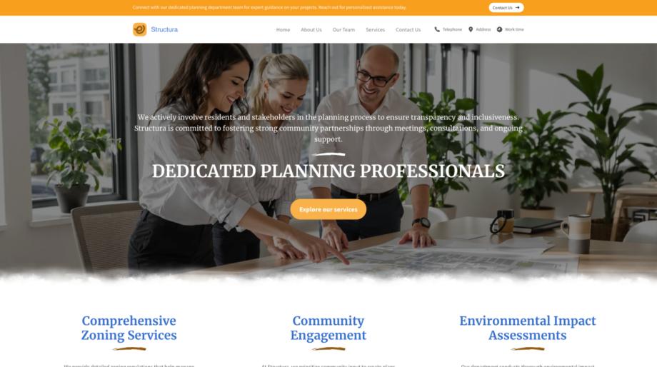 Structura - Professional Government Services Planning Department Template