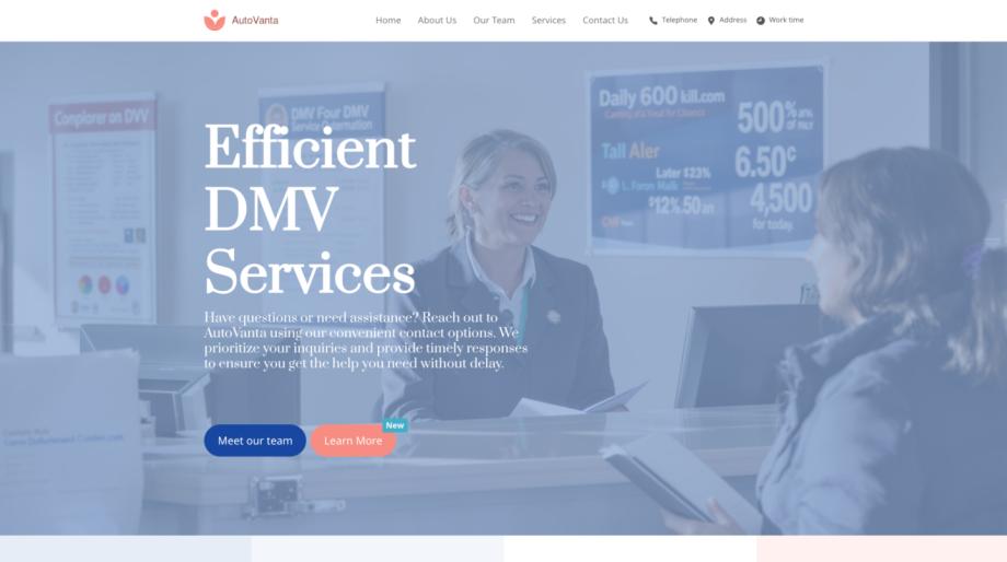 AutoVanta - Professional DMV Services Template