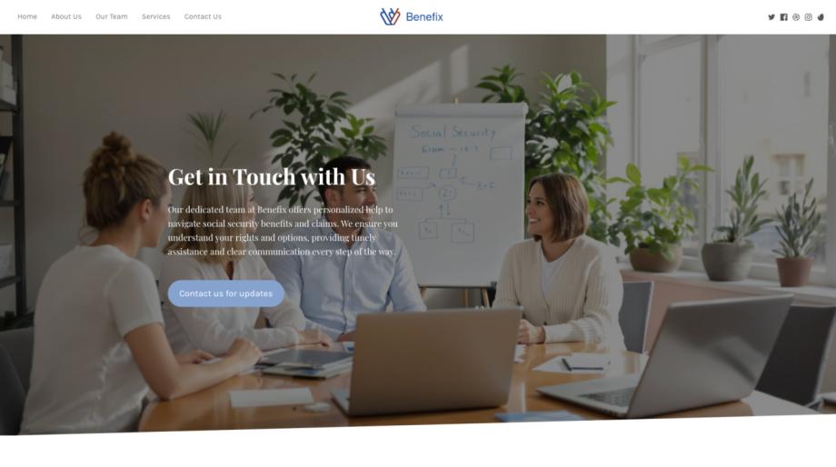 Benefix - Modern Social Security Office Template