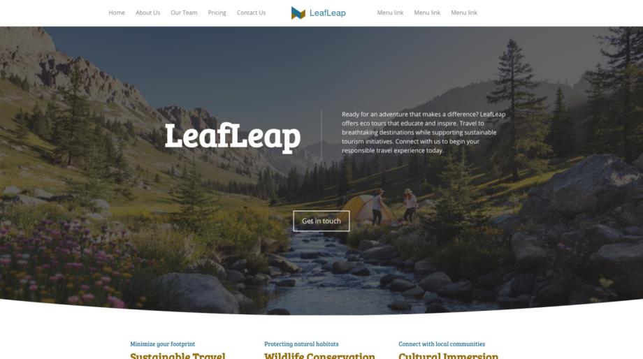 Eco Tour Website Template - LeafLeap
