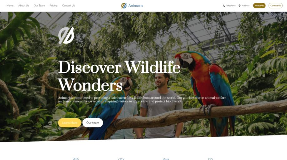 Animara - Modern Zoo Website Template