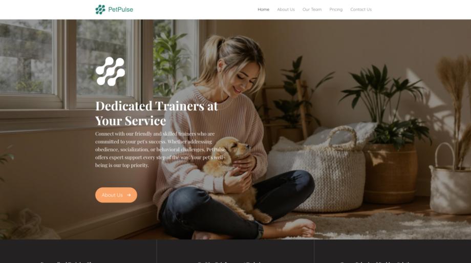 PetPulse - Modern Pet Trainer Website Template