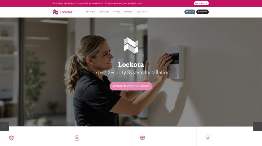Lockora - Professional Security System Installer Template