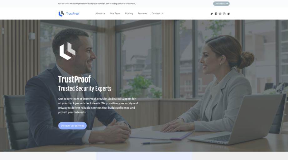 TrustProof - Professional Background Check Service Template