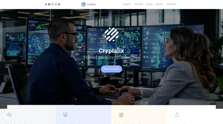 Cryptalix - Cybersecurity Firm Website Template