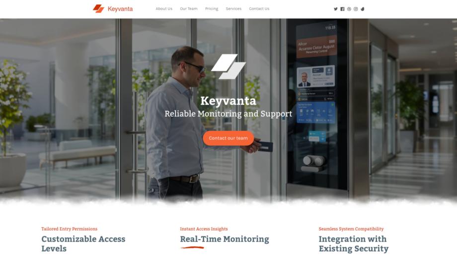 Keyvanta - Access Control System Website Template