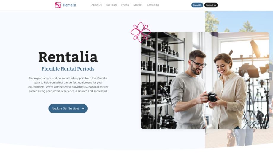 Rentalia - Equipment Rental Website Template