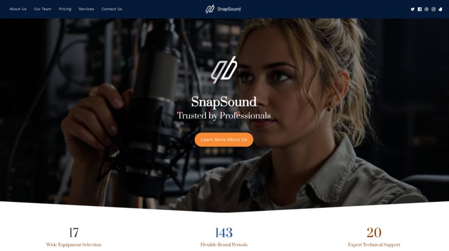 SnapSound - Audio Visual Equipment Rental Template