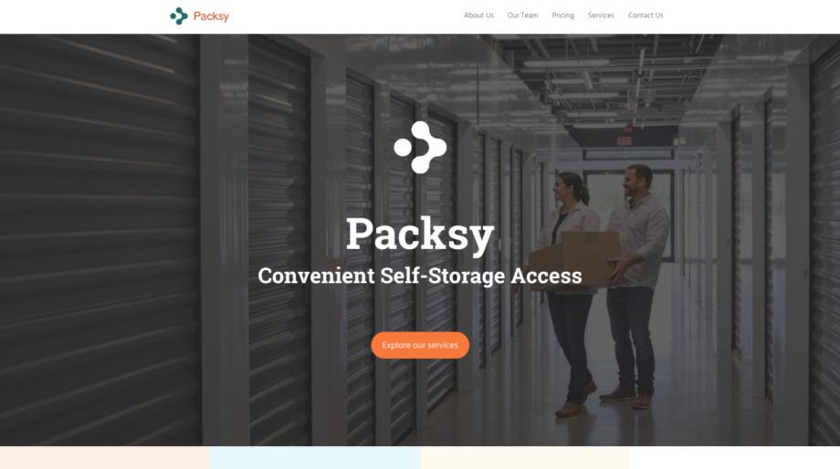 Packsy - Modern Self-Storage Website Template