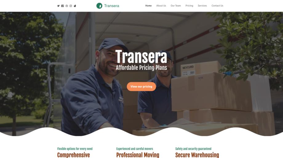 Transera - Modern Moving Company Website Template