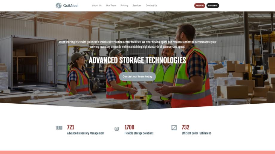 QuikNest - Efficient Distribution Center Website Template