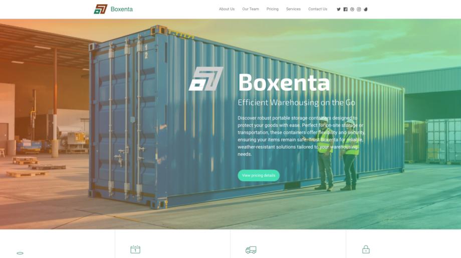 Boxenta - Modern Portable Storage Container Template