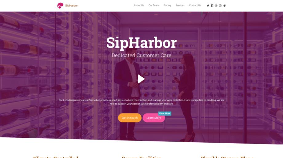 SipHarbor - Premium Wine Storage Website Template