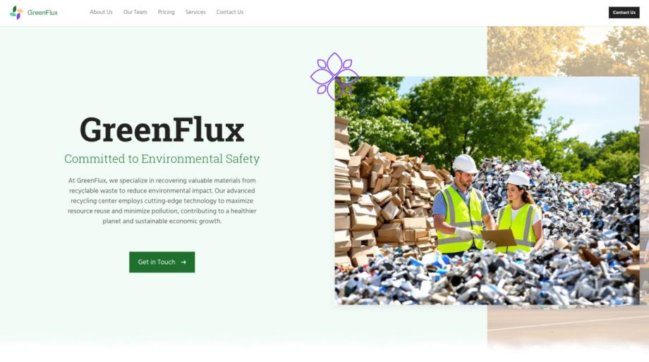 GreenFlux - Modern Recycling Center Website Template