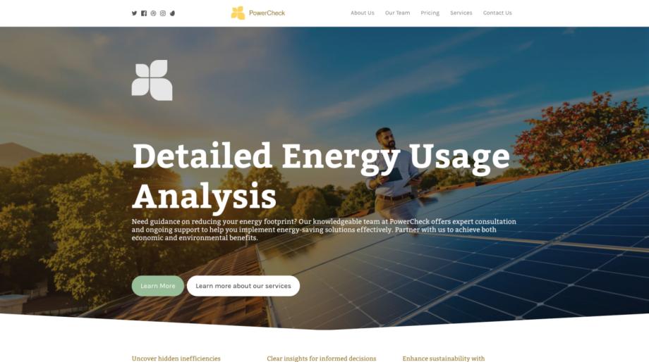 PowerCheck - Energy Auditor Website Template