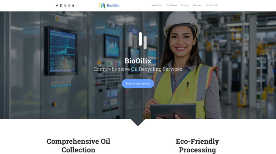 BioOilix - Environmental Services Website Template for Oil Recycling