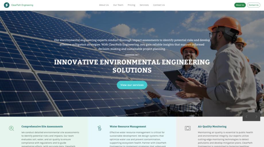ClearPath Engineering - Environmental Services Website Template