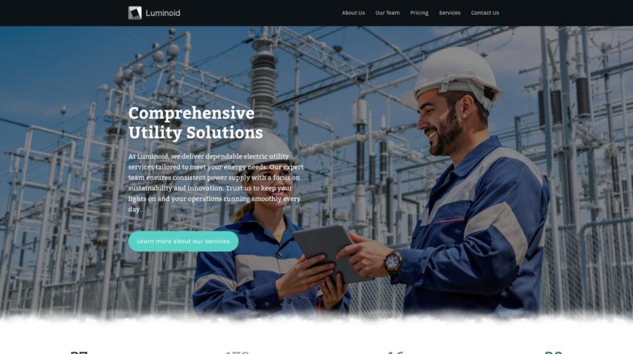 Luminoid - Modern Electric Utility Website Template