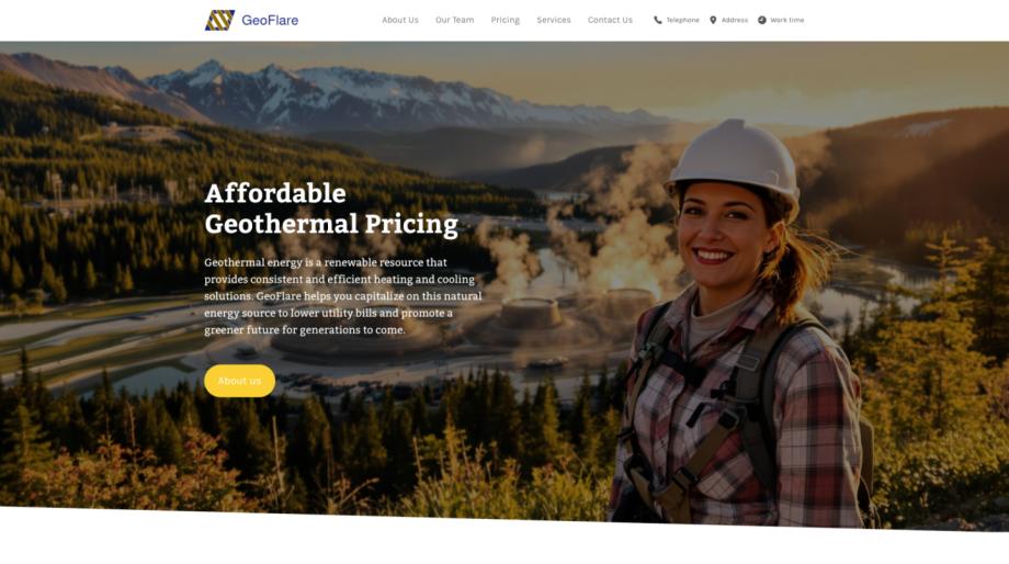 GeoFlare - Modern Geothermal Energy Website Template