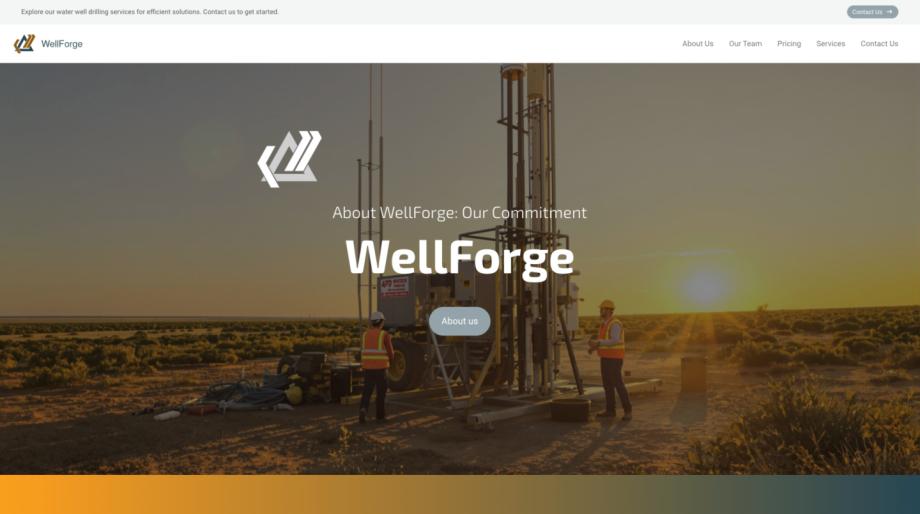 WellForge - Modern Water Well Drilling Website Template