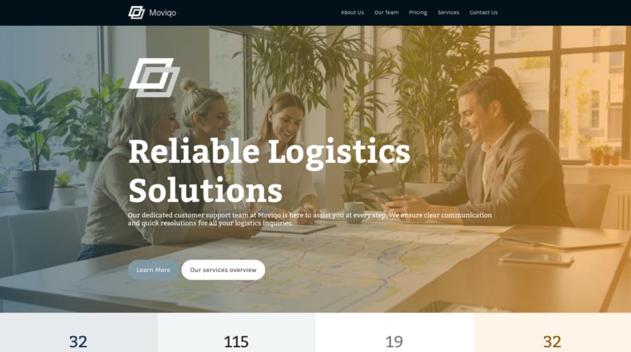 Moviqo Logistics Service Website Template