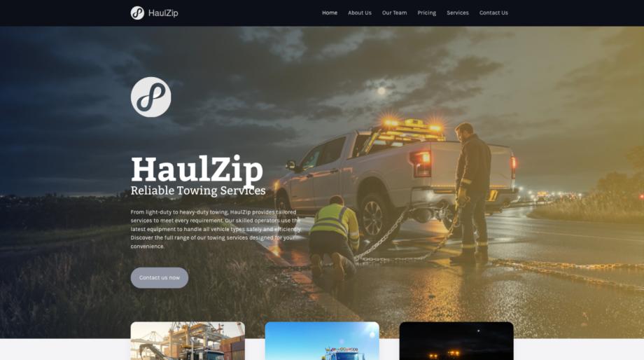 HaulZip - Professional Towing Service Website Template