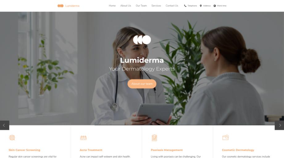 Lumiderma - Dermatologist Website Template