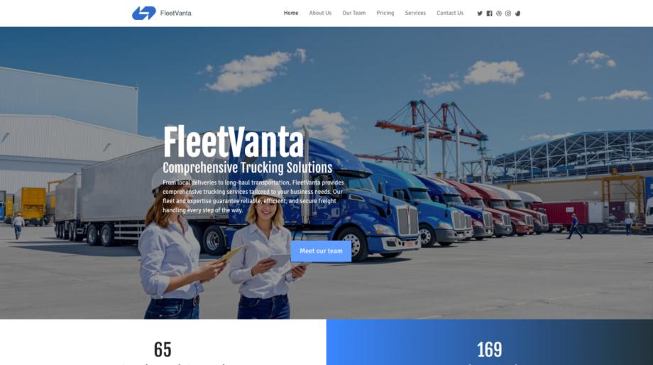 FleetVanta - Professional Trucking Company Website Template