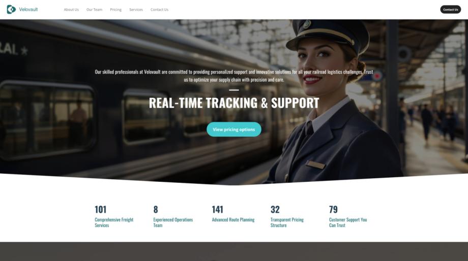 Velovault - Railroad Company Logistics Template