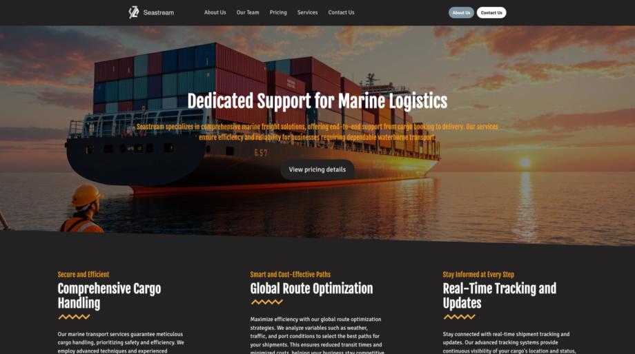 Seastream - Marine Transport Logistics Template