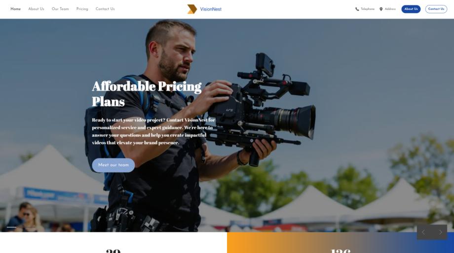 VisionNest - Creative Video Production Website Template