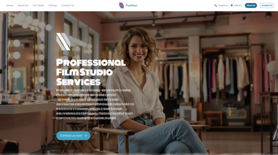 PixelNest - Modern Film Studio Website Template
