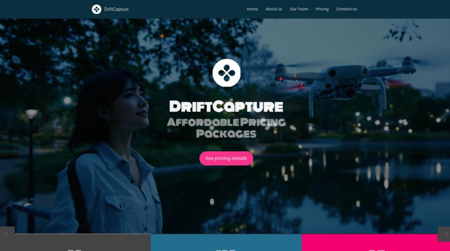 DriftCapture - A Modern Drone Videography Showcase