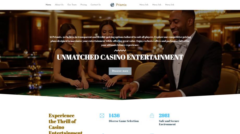 Prismix - Casino Night Extravaganza Website Template