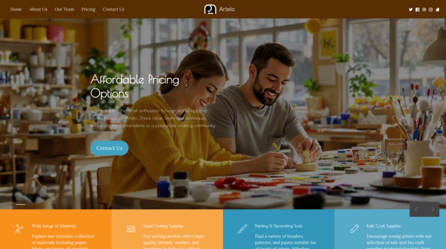 Artelo - Inspiring Craft Store Website Template
