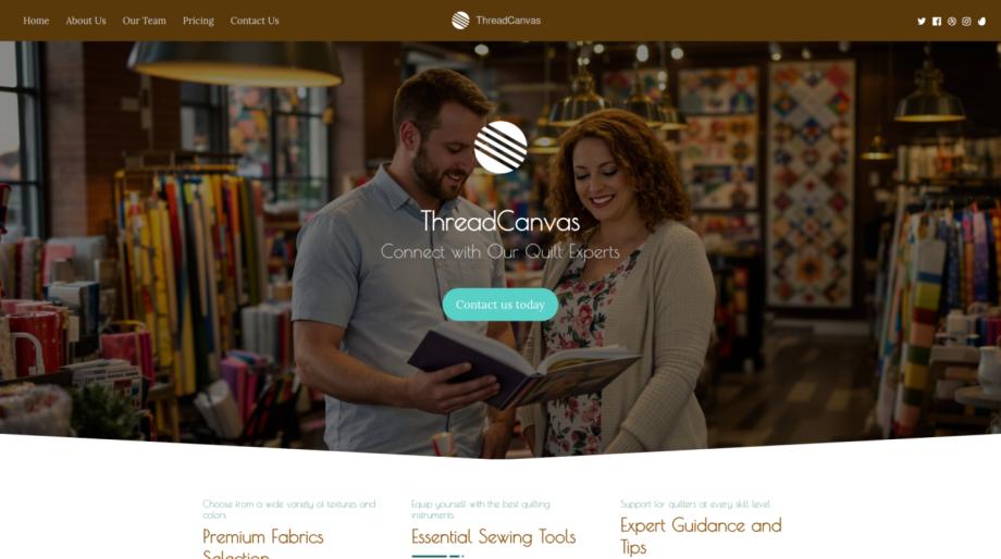 ThreadCanvas - Modern Quilt Shop Template