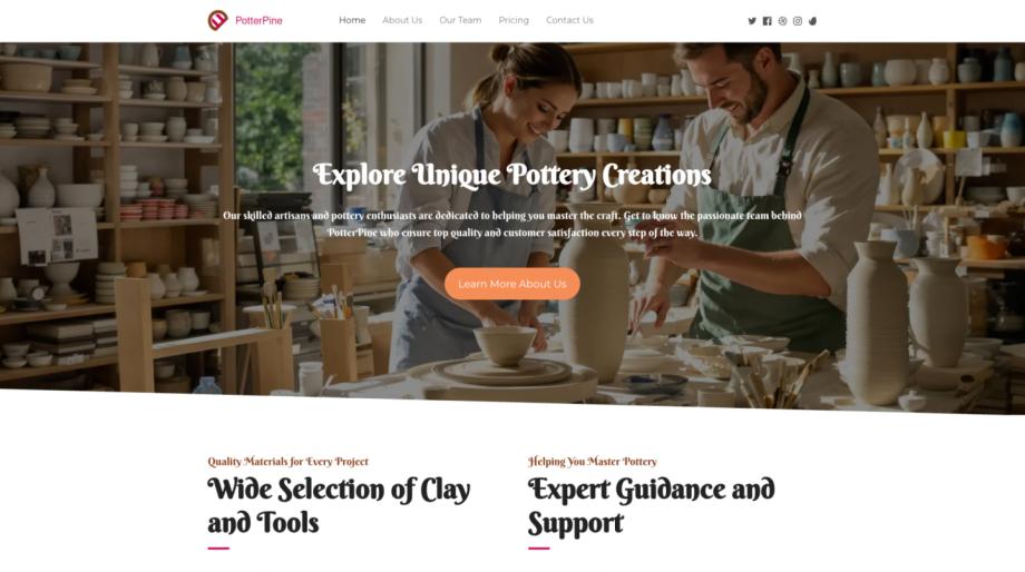 PotterPine - Modern Pottery Store Template