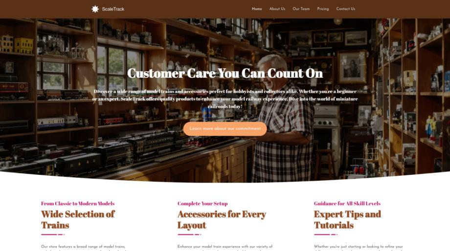 ScaleTrack - Model Train Store Website Template