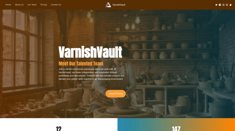 VarnishVault - Creative Art Studio Website Template