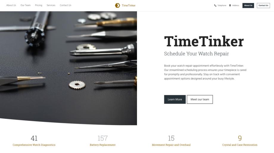 TimeTinker - Expert Watch Repair Template
