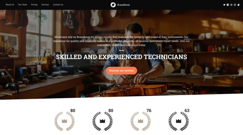 BrassBoost - Musical Instrument Repair Template